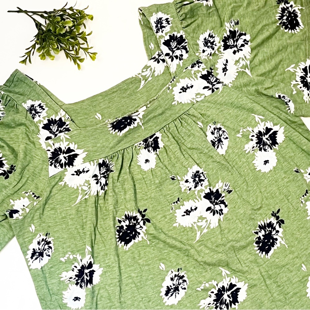 Lucky Brand| Women’s Green Floral Top